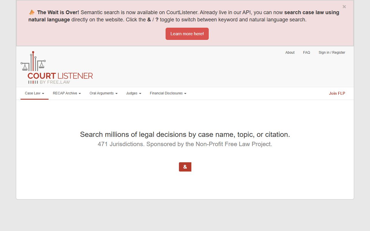 CourtListener free legal search tool for Waukesha County public records