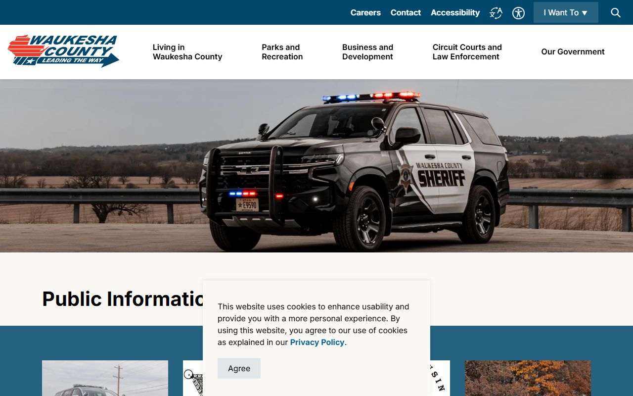 Waukesha County Sheriff public information page related to warrant records